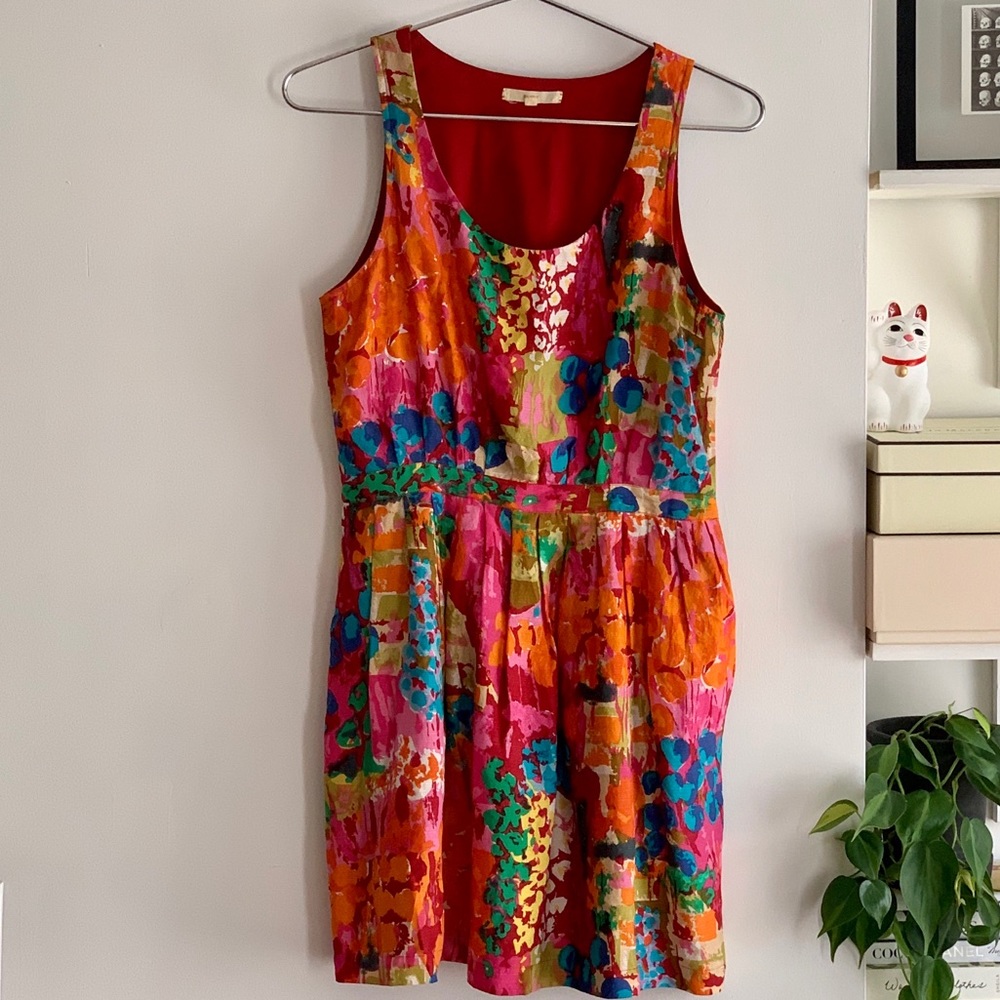 *2 for $45* Madewell Abstract Floral Silk Dress